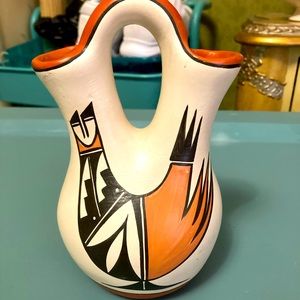 Native American Wedding Pottery Vase